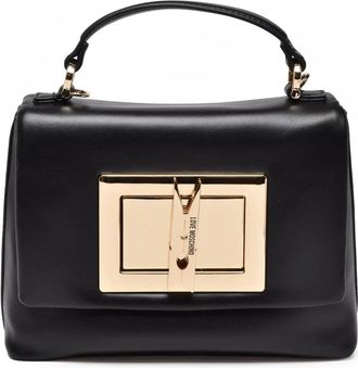 Love Moschino Black Combination Lock Polyurethane Shoulder Bag