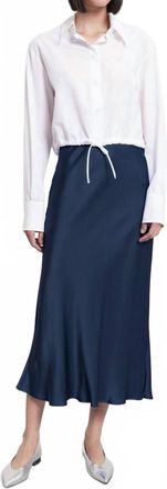 ottod'Ame Viscose Skirt In Navy