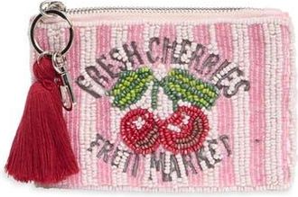 Collection XIIX Fresh Cherries Beaded Zip Pouch in Pink at Nordstrom Rack