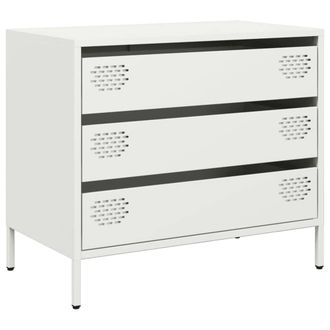 Berkfield Home Sideboard&not;White 68x39x58.5 cm Cold-rolled Steel in White