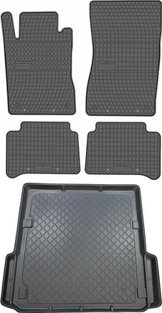 OEM Juego De Alfombrillas De Goma Para Coche Y Maletero Para Mercedes Clase E W211 Familiar (2003-10.2009)