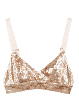 Forte_Forte Forte_Forte Iridescent Stretch Velvet Bralette