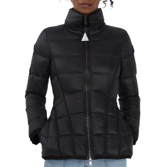 Moncler Ladies Black Logo-patch Padded Jacket, Brand Size 1 (Small)