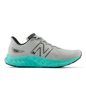 New Balance Mens Fresh Foam X EVOZ v3 in Grey/Black/Green Textile, size 6.5