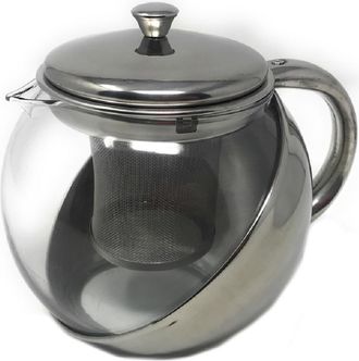 Trade Shop Trade Shop - Teiera Con Filtro Infusore Per Tisane The 900ml Tisaniera T&egrave; In Vetro E Acciaio