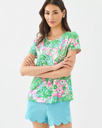 Lilly Pulitzer Etta Scoop Neck Top