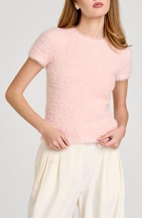 Wayf Hannah Short Sleeve Sweater in Tea Rose at Nordstrom Rack, Size X-Small