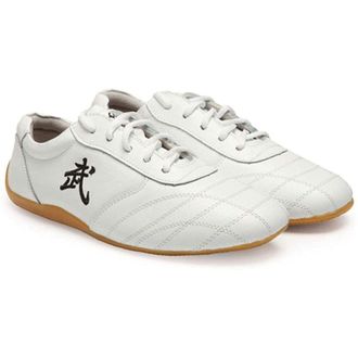 Generic Taekwondo Shoes, Adults Breathable Non-Slip Sport,Lightweight, for Boxing, Kung Fu, Karate and Taichi, Indoor Training Sports(White,11.5 UK)