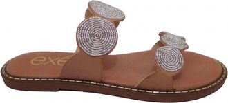 Ex&eacute; Womens Allison Flat Sandal In Nude