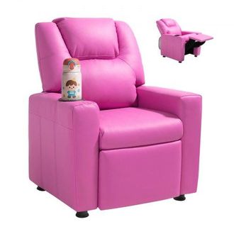 OEM Sill&oacute;n Reclinable Infantil Con Portavasos Respaldo Ajustable 101&deg; A 121&deg; Sof&aacute; Reclinable De Piel Sint&eacute;tica F&aacute;cil De Limpiar Carga De 40 Kg Para Sala D