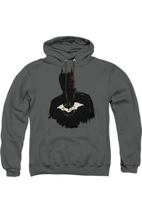 Gildan The Batman Silhouette With Riddler Logo Adult Pull Over Hoodie / Hooded Sweatshirt