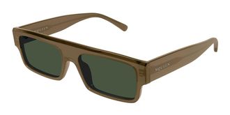 Alexander McQueen AM0580S 004 Mens Sunglasses Brown Size 55 - Free RX Lenses - Free RX Lenses