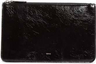 Toteme Threefold Naplak Leather Clutch in Black at Nordstrom