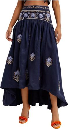 Agua Bendita Lucille Thoughts Bikini Top - Dames - Maxi Rokken - Blauw - XS - Polyester - Rokken