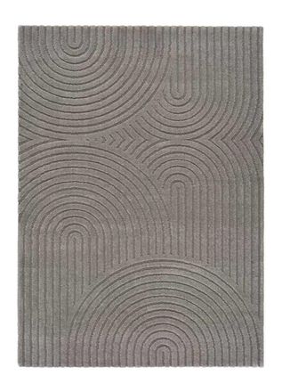 Atticgo Alfombra con relieve escandinava gris 120x170 cm