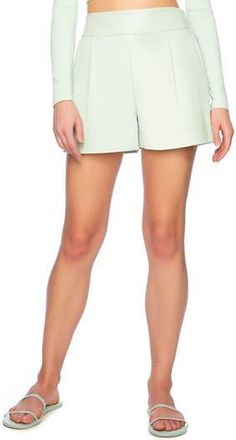 Susana Monaco Faux Leather Shorts in Mint Chip at Nordstrom Rack, Size X-Small