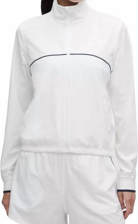 lululemon Court Rival Tennis Track Jacket In White/club Blue