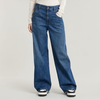 G-Star Weite Jeans G-STAR Skater High Loose Wmn, Damen, Gr. 27, L&auml;nge 30, blau (faded blau glacier), Denim/Jeans, Obermaterial: 100% Baumwolle, loose fit nor