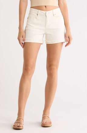 Vigoss Mid Rise Cuffed Denim Shorts in Ecru at Nordstrom Rack, Size 31