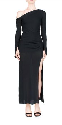 Bec&bridge Monette Asymmetric Maxi Dress In Black