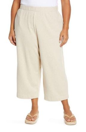 Vince Crop Pull-On Cotton Blend Pants in H White Sand at Nordstrom Rack, Size Xxx-Large