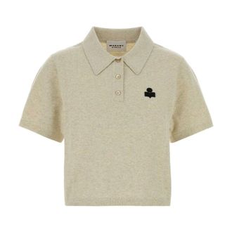 Isabel Marant Tops, Dames, Beige, M, Katoen, Althea Poloshirt