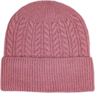 Capelli Beanie CAPELLI NEW YORK, Damen, braun (old rose), Strick, Obermaterial: 50% Polyacryl, 50% Polyester, gemustert, unifarben, M&uuml;tzen Beanie, Feinstrick,