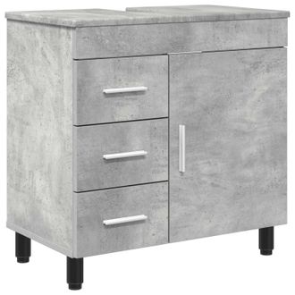 vidaXL Unidad De Tocador De Ba&ntilde;o Gris Hormig&oacute;n 60 X 35 X 60 Cm Vidaxl