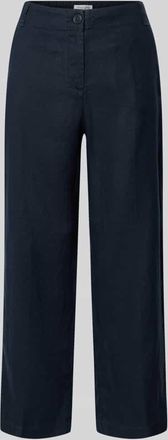 Christian Berg Leinenhose in verk&uuml;rzter Passform in Dunkelblau, Gr&ouml;&szlig;e 42