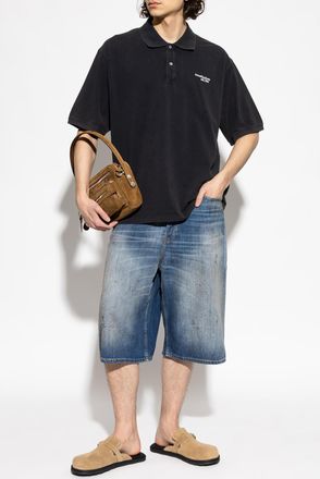 Acne Studios Polo With Logo, Mens, Black