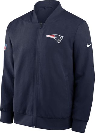 Nike New England Patriots Sideline Nike Mens NFL Full-Zip Bomber Jacket in Blue | 03AU41S8K-3N3