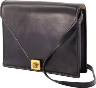 Versace Womens Mini Crossbody - Versace Leather Black Calfskin Bags Crossbodies