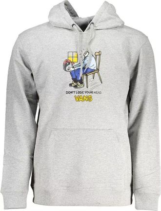 Vans Mens Dont Lose Your Head Hoodie Mte1 - Grey Cotton - Size Medium