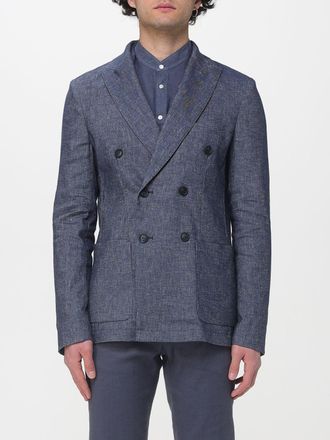 Mason's Blazer doppiopetto Masons in misto cotone e lino