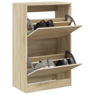 vidaXL Vidaxl - Zapatero De Madera De Ingenier&iacute;a Roble Sonoma 60x34x96,5 Cm