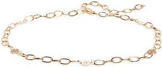 Kate Spade New York floral charm chain belt in Cream /Polished Gold at Nordstrom Rack, Size Large/x-Large