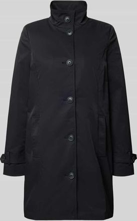 Christian Berg Trenchcoat mit Stehkragen und &Auml;rmelriegeln in Black, Gr&ouml;&szlig;e 36