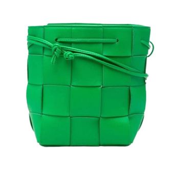 Bottega Veneta Pre-owned Woven Nappa Bucket Bag - Pre-owned - Mujer - Verde - ONE SIZE