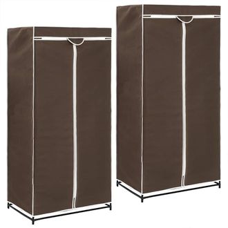 vidaXL Armarios 2 Unidades Marr&oacute;n 75x50x160 Cm Vidaxl