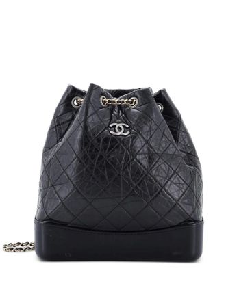 Chanel Gabrielle Quilted Aged Calfskin Medium backpack - Zwart