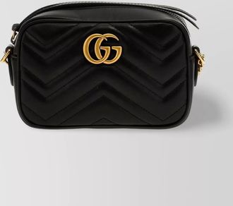 Gucci gg marmont mini leather quilted cross-body bag