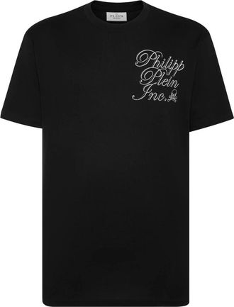 Philipp Plein T-Shirt Ronde Hals - Heren - T-shirts - Zwart - 3XL - Katoen - Tops