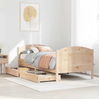 vidaXL Vidaxl - Estructura De Cama Sin Colch&oacute;n Madera Maciza De Pino 100x200 Cm