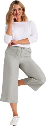 M&Co Womens Linen Look Culottes - Womens Grey