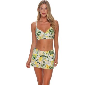 Sunsets Lyla Bralette Bikini Swimsuit Top in Isla Soleil Crepe at Nordstrom, Size Xx-Large