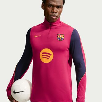 Nike FC Barcelona Strike Nike Mens Dri-FIT Soccer Knit Drill Top in Red | II3253-621