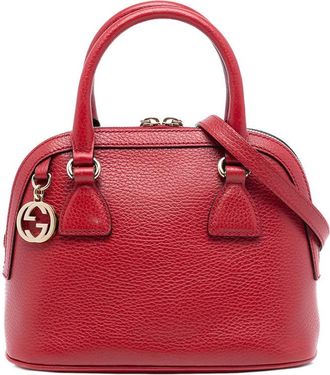 Gucci Pre-owned Gucci Mini Leather GG Charm Dome Satchel Ladies XNE76GYZNV02BYK7