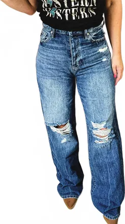 Pistola Denim Gentry Wide Leg Flare Jean In Med Wash