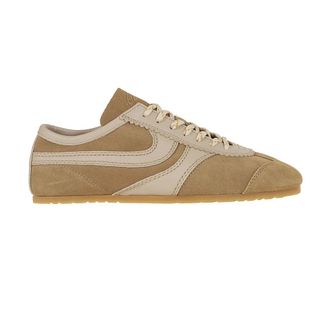 Dries Van Noten Sneakers, female, Beige, Size: 10 US Leather-Trimmed Suede Sneakers