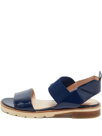 Stuart Weitzman patent-leather slingback sandal - Blue